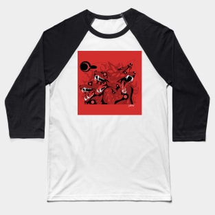 cadejo wolf werewolves ecopop from mayan patterns in el salvador artpop Baseball T-Shirt